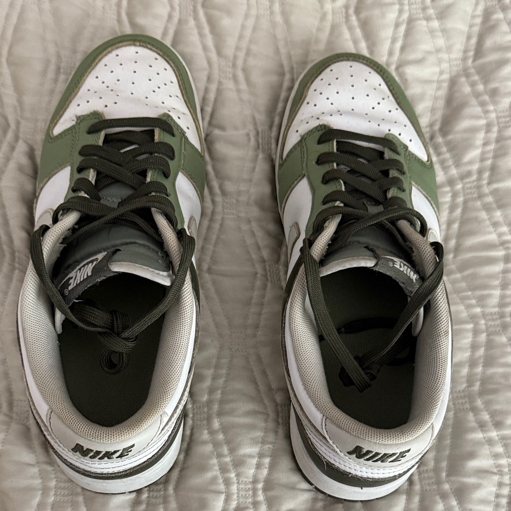 Nike SB Dunk Low Men's Olive and White Sneakers